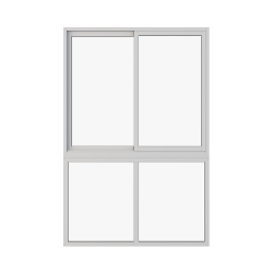 2 rails and 2 sliding parts ALU system with fixed bottom