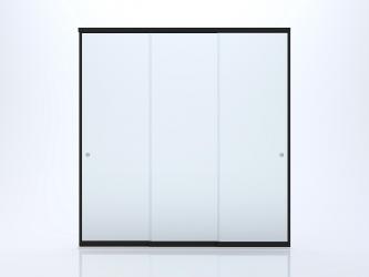 3 rails and 3 sliding sections Frameless type glass sliding doors