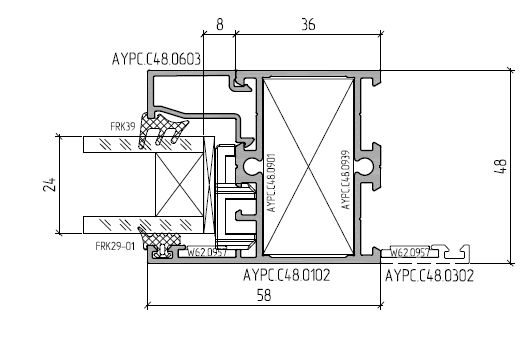 Internal partitions of aluminum