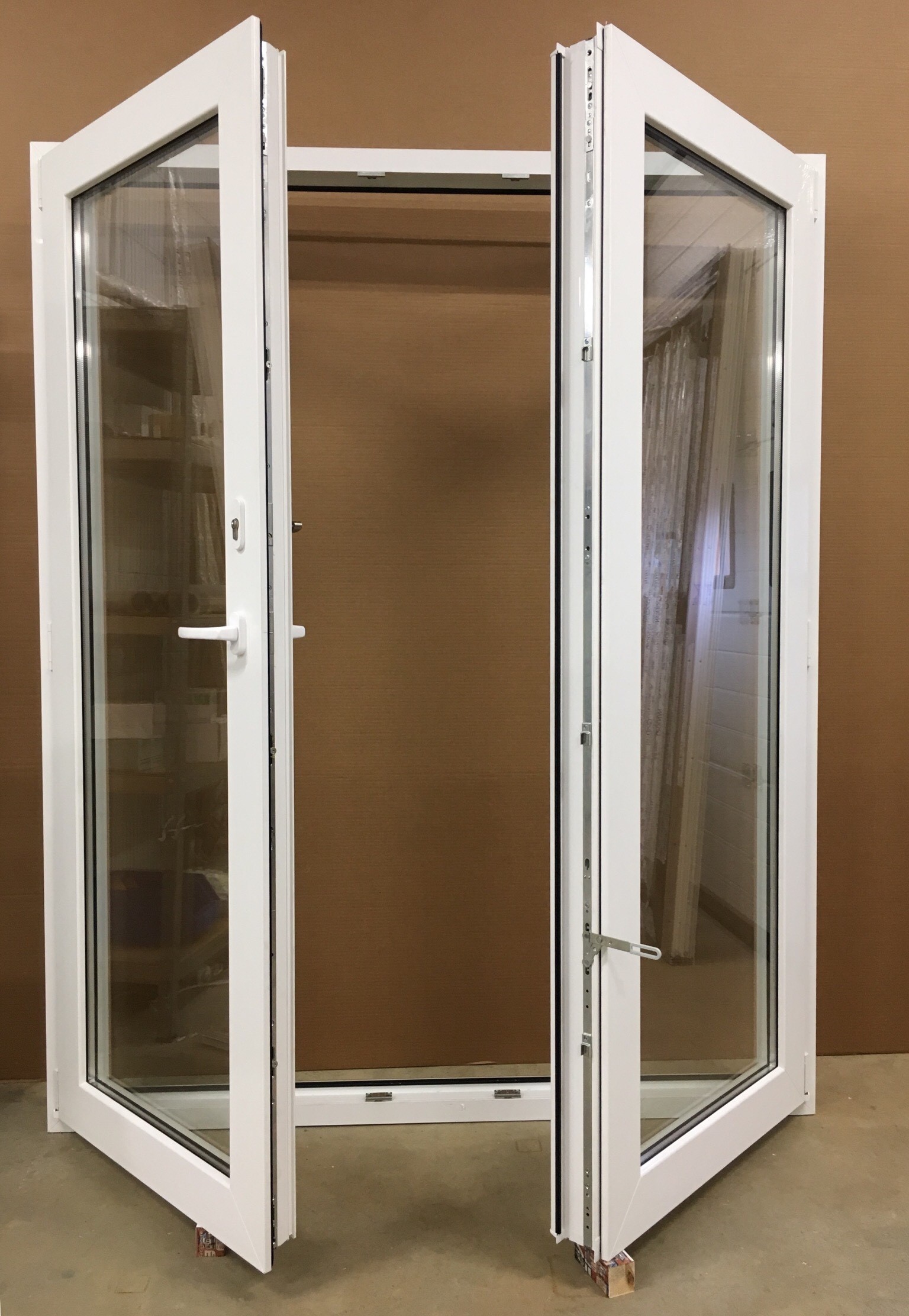 PVC outward opening double balcony door Jonas Vinduer